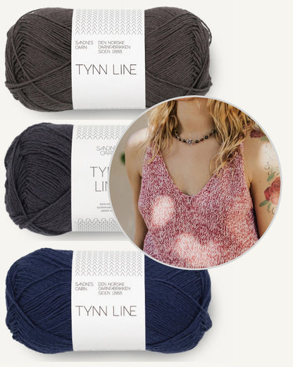 Coral Top | simple and quick made from three strands of Tynn Line by Sandnes Garn