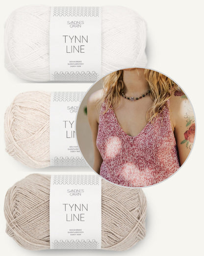 Coral Top | simple and quick made from three strands of Tynn Line by Sandnes Garn