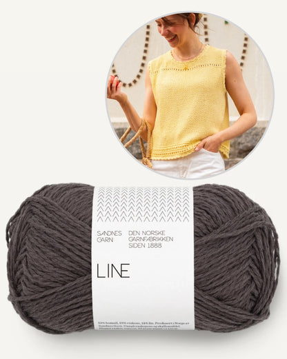 Cornflake Top | sunny top made from Line by Sandnes Garn