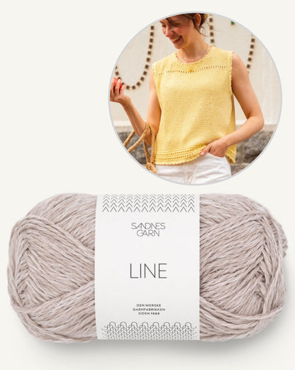 Cornflake Top | sunny top made from Line by Sandnes Garn