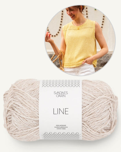 Cornflake Top | sunny top made from Line by Sandnes Garn