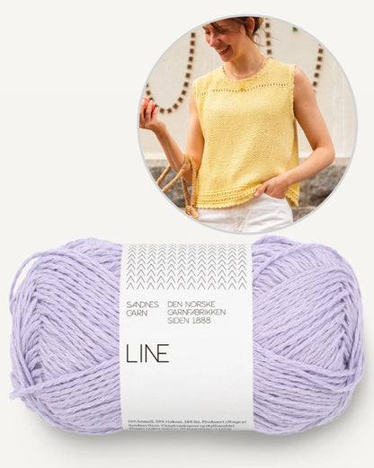 Cornflake Top | sunny top made from Line by Sandnes Garn