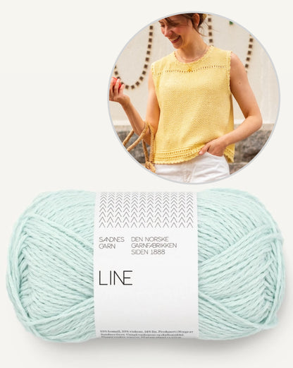Cornflake Top | sunny top made from Line by Sandnes Garn
