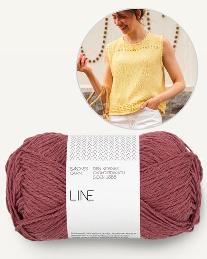 Cornflake Top | sunny top made from Line by Sandnes Garn