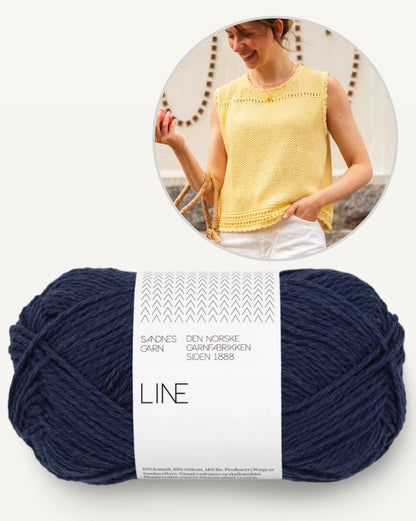 Cornflake Top | sunny top made from Line by Sandnes Garn