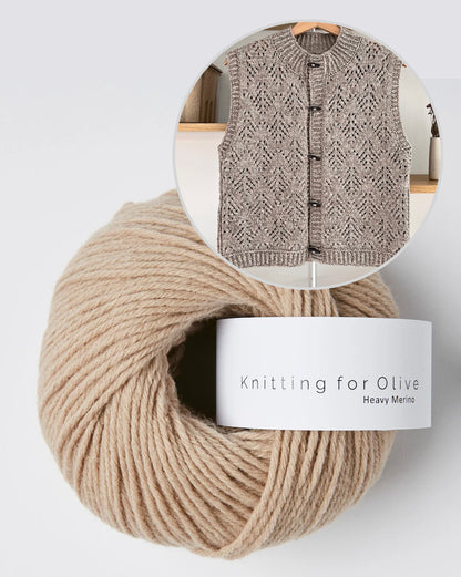 Cosy Hey Ho Vest | Winter pattern made from Heavy Merino by Knitting for Olive
