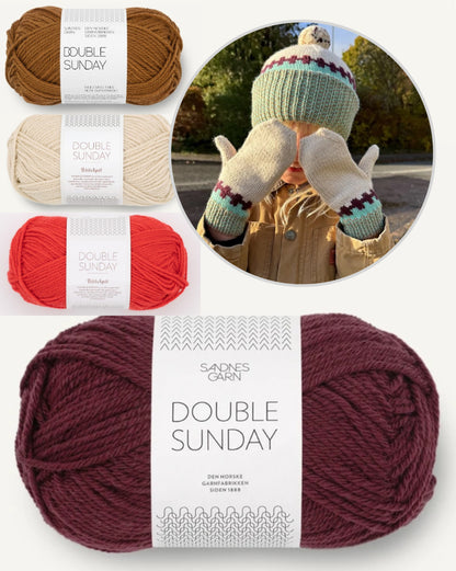 Cross Set | Motif contrasté en Double Sunday de Sandnes Garn