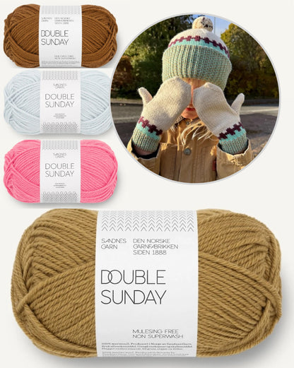 Cross Set | Motif contrasté en Double Sunday de Sandnes Garn