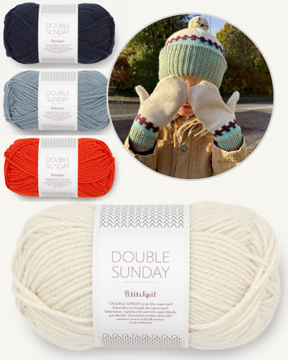 Cross Set | Motif contrasté en Double Sunday de Sandnes Garn