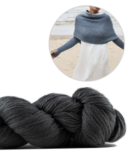 Crossway Wrap | Käsivarsihuivi Cheeky Merino Joy -langasta, Rosy Green Wool