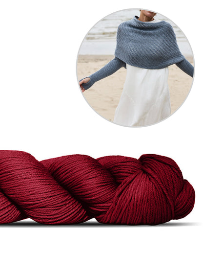 Crossway Wrap | Käsivarsihuivi Cheeky Merino Joy -langasta, Rosy Green Wool