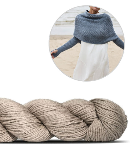 Crossway Wrap | Käsivarsihuivi Cheeky Merino Joy -langasta, Rosy Green Wool