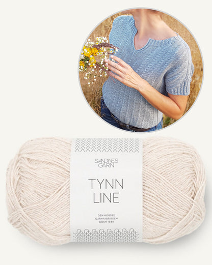 Edwardian Tee | nattes fines en Tynn Line de Sandnes Garn