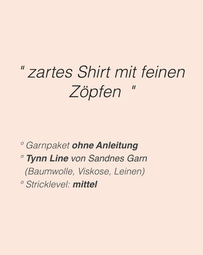 Edwardian Tee | nattes fines en Tynn Line de Sandnes Garn