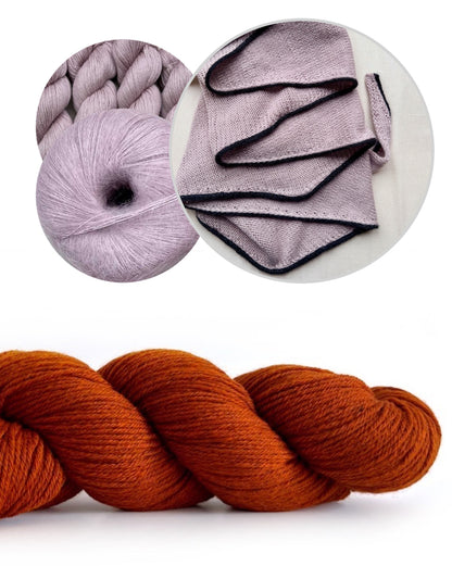 Det enkleste sjal med en lille linje | af Cheeky Merino Joy fra Rosy Green Wool med Pinta og Mohair Bliss fra Pascuali