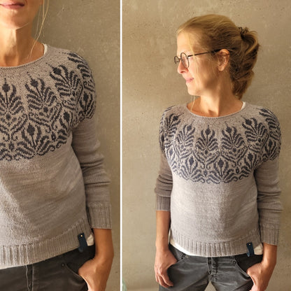 Art Deko Sweater | kunstvolles Muster aus Pinta von Pascuali