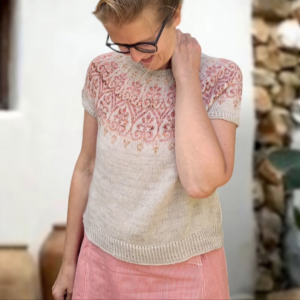 Elenor Mortensen Art Nouveau Shirt mit Ecopuno von Lana Grossa 3