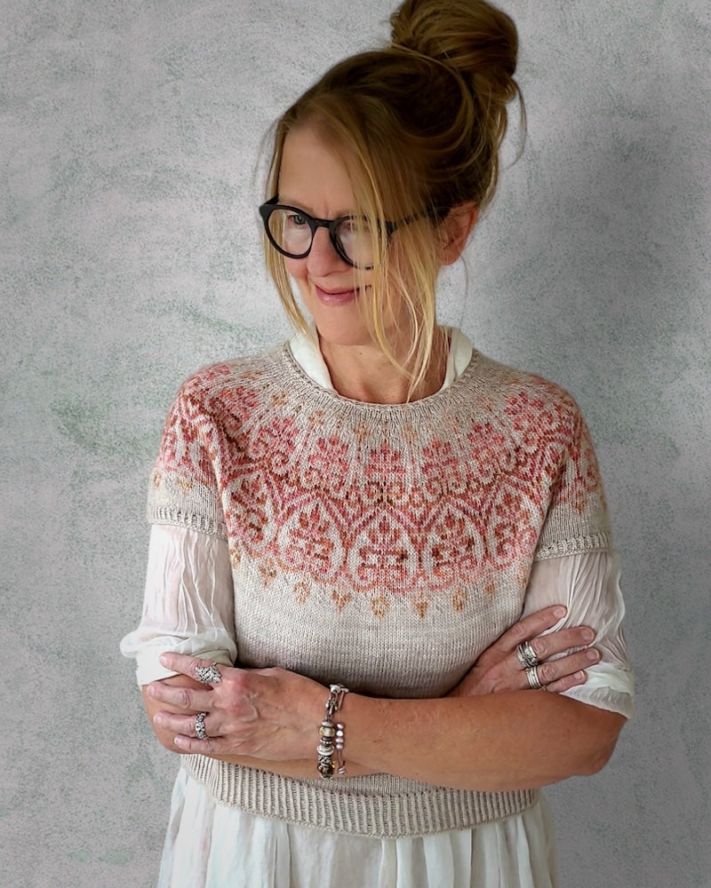 Elenor Mortensen Art Nouveau Shirt mit Ecopuno von Lana Grossa 6