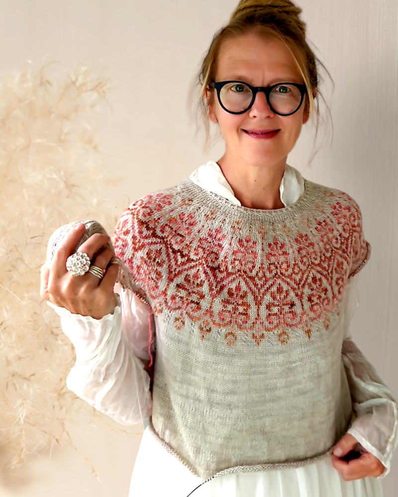 Elenor Mortensen Art Nouveau Shirt mit Ecopuno von Lana Grossa 7