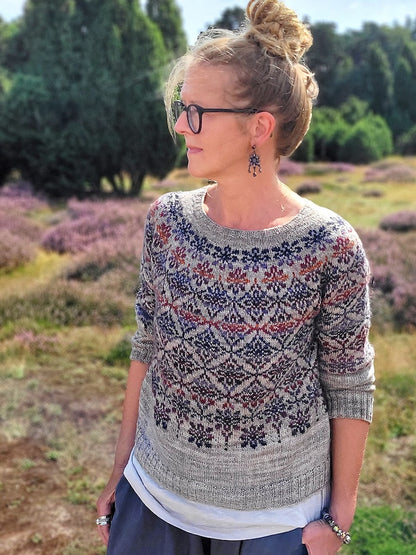 Love in a Mist Sweater | wunderschöne Blüten aus Pinta von Pascuali