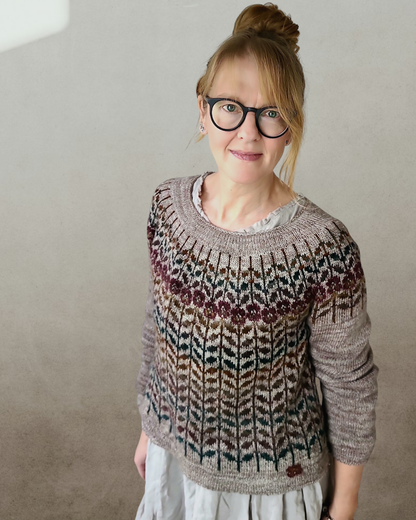 Sleeping Beauty Sweater | delicate leaves and flowers from Balayage by Pascuali