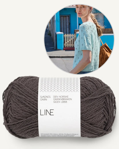 Elodie Tee | luftiges Lochmuster aus Line von Sandnes Garn