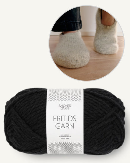 Family Felt Slippers | cozy and doubly warm from Fritidsgarn by Sandnes Garn