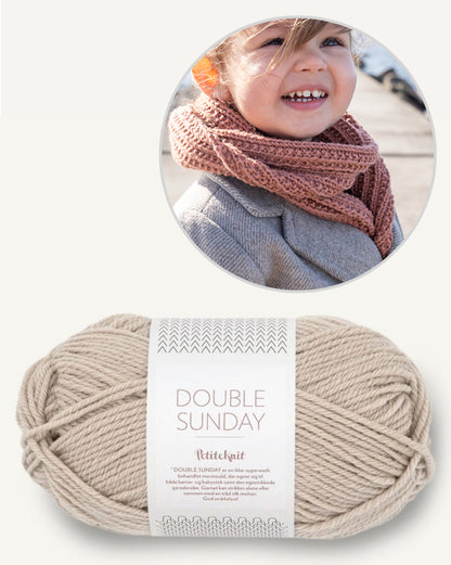 cozy coffee knits Farrow Scarf für Kinder mit Double Sunday von Sandnes Garn 14
