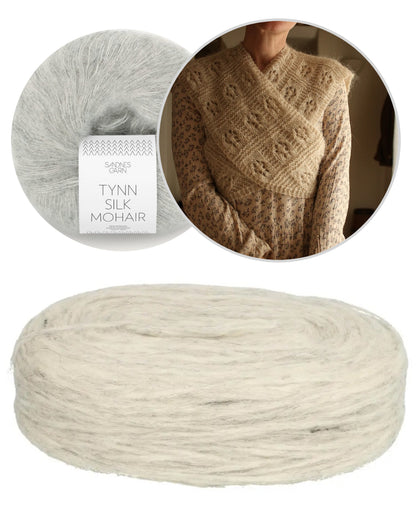 Floks-huivi | Plötulopi-langasta, valmistaja Lopi Island, ja Tynn Silk Mohair -langasta, valmistaja Sandnes