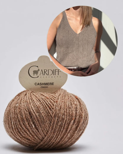 Flow Loop Top | delicate stripes made from Classic Cashmere by Cardiff