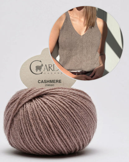 Flow Loop Top | delicate stripes made from Classic Cashmere by Cardiff