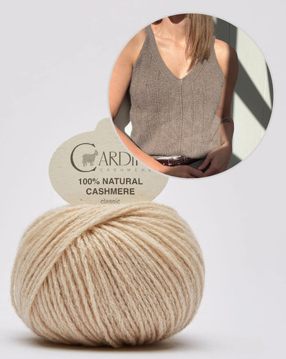 Flow Loop Top | delicate stripes made from Classic Cashmere by Cardiff
