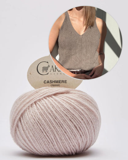 Flow Loop Top | delicate stripes made from Classic Cashmere by Cardiff