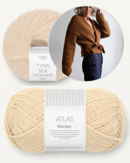Fold Wrap | feminine Wickeljacke aus Atlas und Tynn Silk Mohair von Sandnes Garn