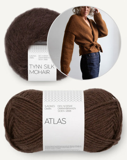 Fold Wrap | feminine Wickeljacke aus Atlas und Tynn Silk Mohair von Sandnes Garn