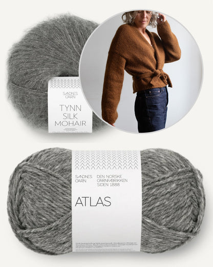 Fold Wrap | feminine Wickeljacke aus Atlas und Tynn Silk Mohair von Sandnes Garn