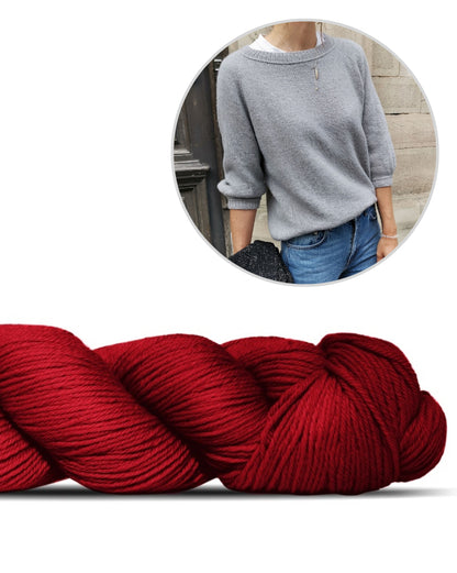 Freestyle Sweater | Basic sweater with Cheeky Merino Joy from Rosy Green Wool 