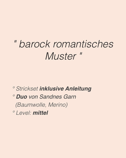 Galice Top | un motif baroque et romantique de Sandnes Garn