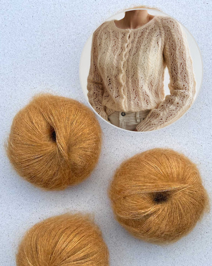 Gerardina Cardigan | delicate pattern from Mohair Bliss by Pascuali