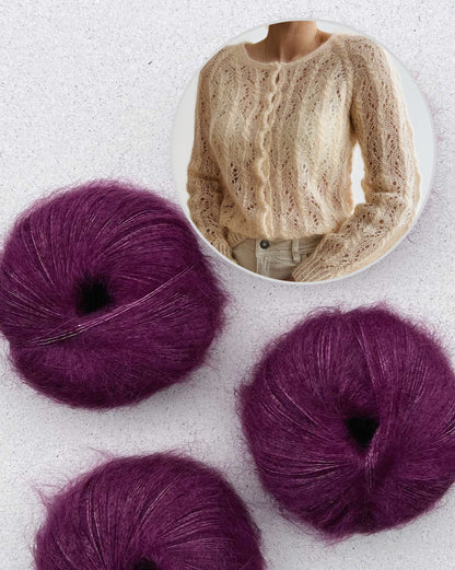 Gerardina Cardigan | delicate pattern from Mohair Bliss by Pascuali