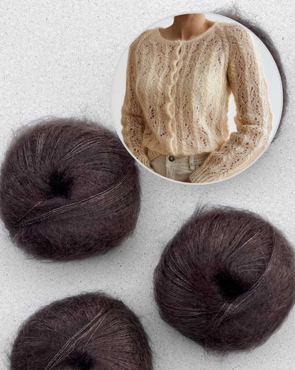 Gerardina Cardigan | delicate pattern from Mohair Bliss by Pascuali