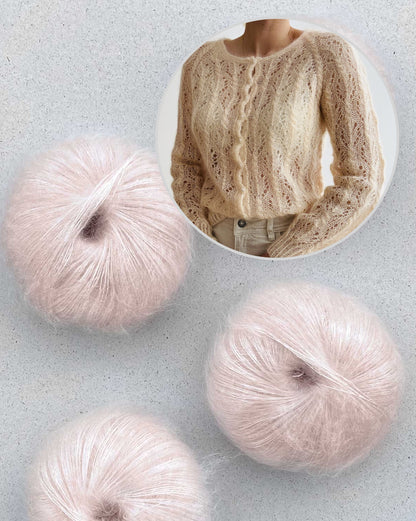 Gerardina Cardigan | delicate pattern from Mohair Bliss by Pascuali
