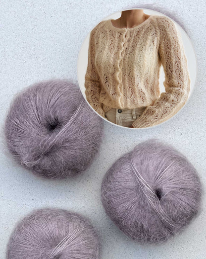 Gerardina Cardigan | delicate pattern from Mohair Bliss by Pascuali