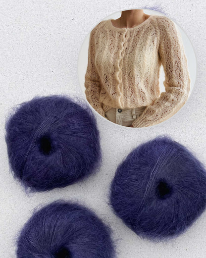 Gerardina Cardigan | delicate pattern from Mohair Bliss by Pascuali