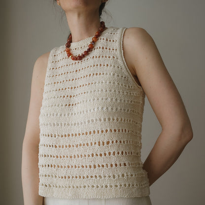 Ingrid Top | traumhaftes Lochmuster mit Line von Sandnes Garn
