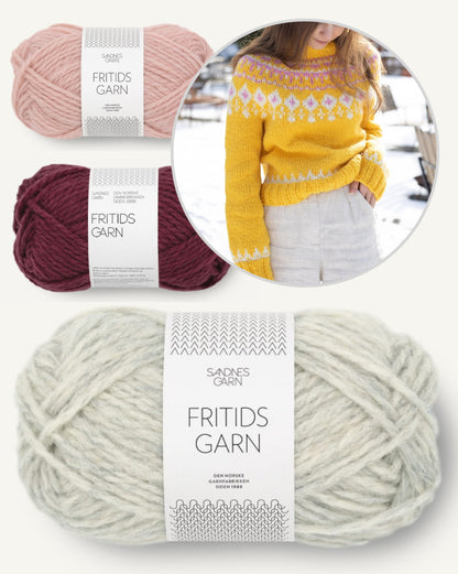 Grynet Easter Sweater | Norwegian Style with Free Pattern from Fritidsgarn by Sandnes Garn