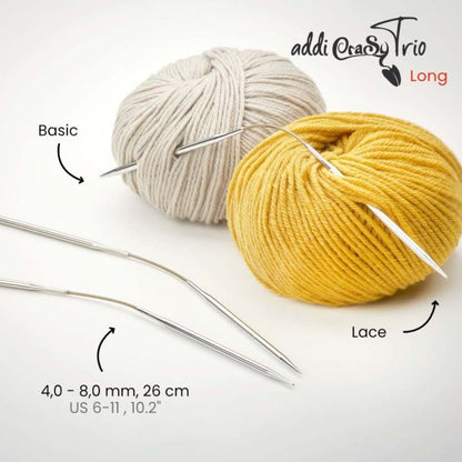 CraSyTrio Strumpfstricknadeln long - 26cm