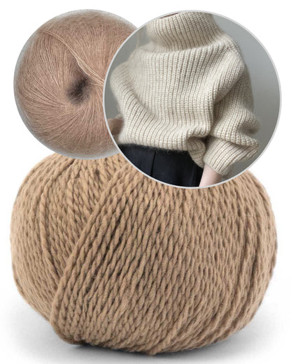 Aegyoknit Gujo Sweater mit Tibetan und Mohair Bliss von Pascuali 10