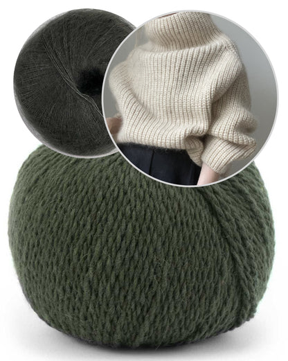 Aegyoknit Gujo Sweater mit Tibetan und Mohair Bliss von Pascuali 14