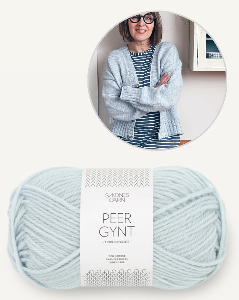 Gween Cardigan | classique, style club de lecture, en fil Peer Gynt de Sandnes Garn